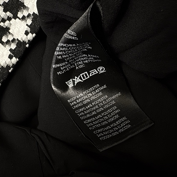 NWT Anthropologie Maeve Strapless Peplum Tweed Mini Dress Black White - Picture 5 of 7